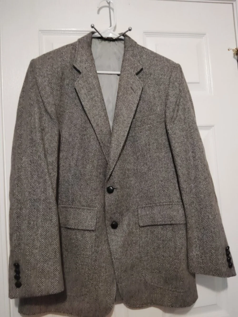 Imperial by Haggar 100% pure wool herringbone Blazer/ coat size 40, Made in usa